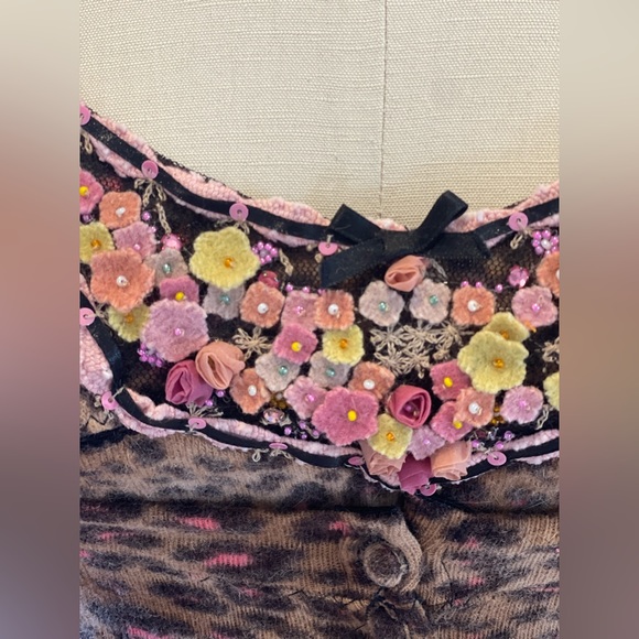 Vintage VDP collection Italy animal print set camisole (sz44) cardigan(sz40) - Picture 8 of 13